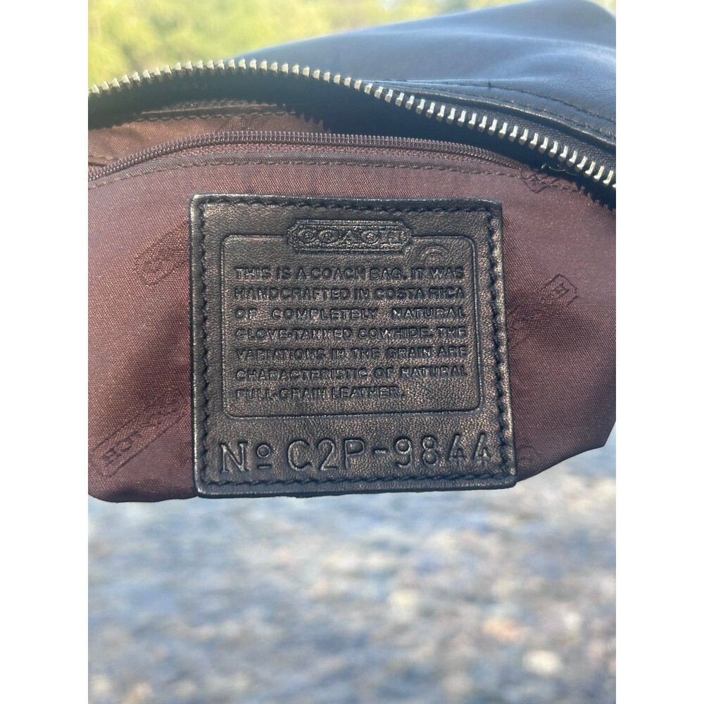 Vintage Coach 9844 Black Glove Tanned Leather Hobo Shoulder Bag Costa Rica - Picture 2 of 12
